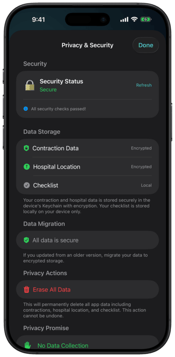 Privacy and security settings