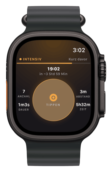 Apple Watch App zeigt Wehenzähler