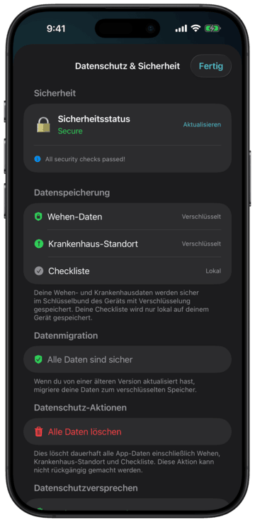 Datenschutz- und Sicherheitseinstellungen
