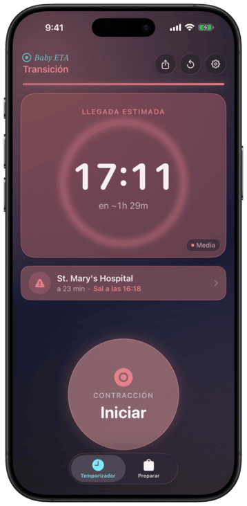Fase activa con alerta Ir al Hospital