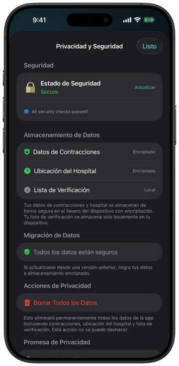 Configuración de privacidad y seguridad