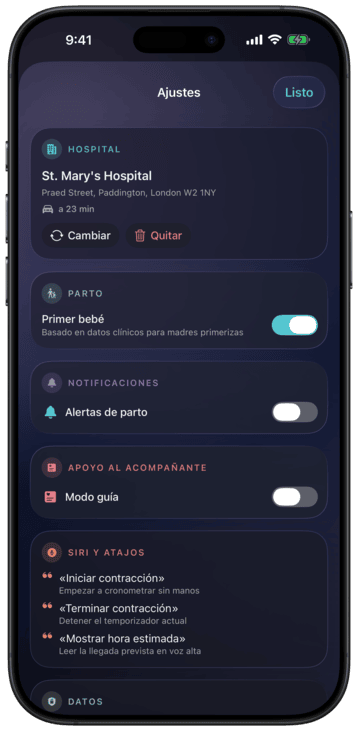 Atajos de Siri para Baby ETA