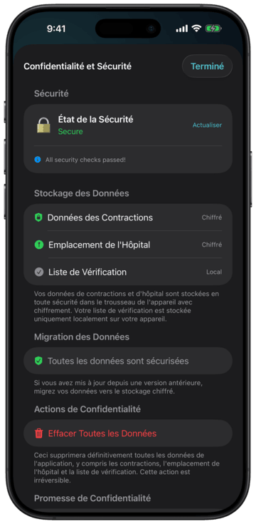 Paramètres de confidentialité et sécurité